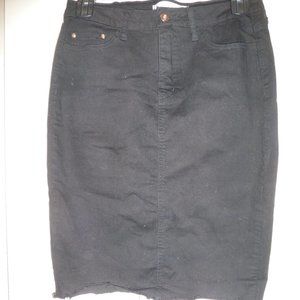 !IT TATIANA DENIM BUTTON FLY PENCIL JEAN SKIRT Sz12
